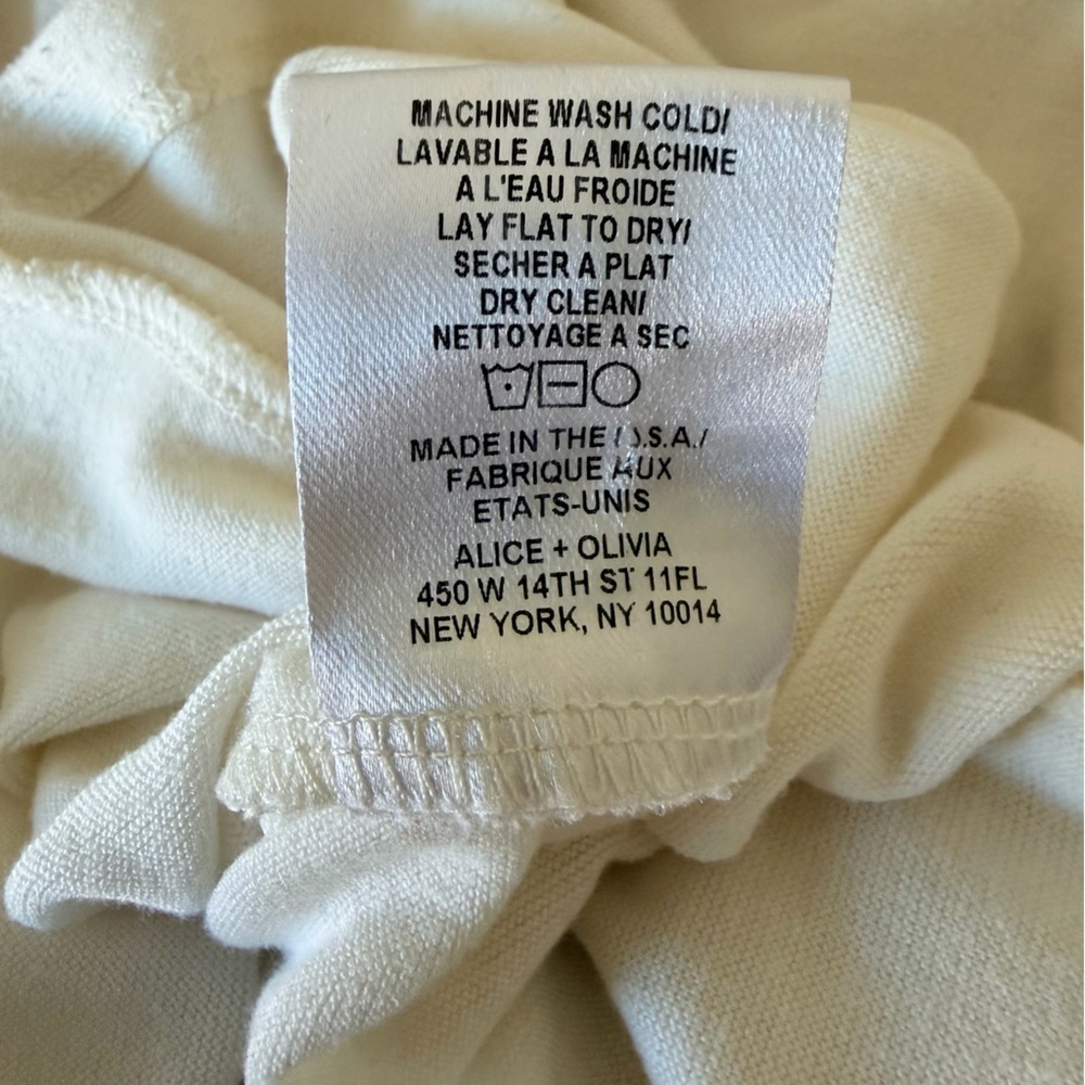 Alice + Olivia Classics Garrison Cream Long Sleeve Mock Turtleneck Top | XS - Picture 6 of 6